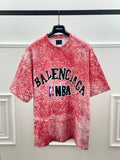 Balenciaga x NBA T-Shirt Red Pattern Oversize