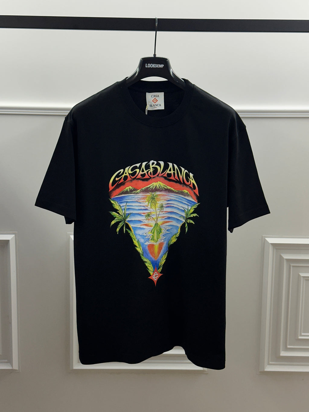 T-shirt Casablanca Sunset Graphic Black
