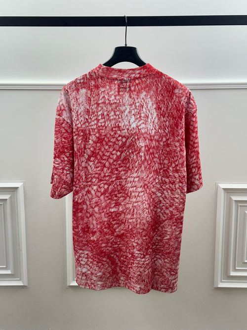 Balenciaga x NBA T-Shirt Red Pattern Oversize