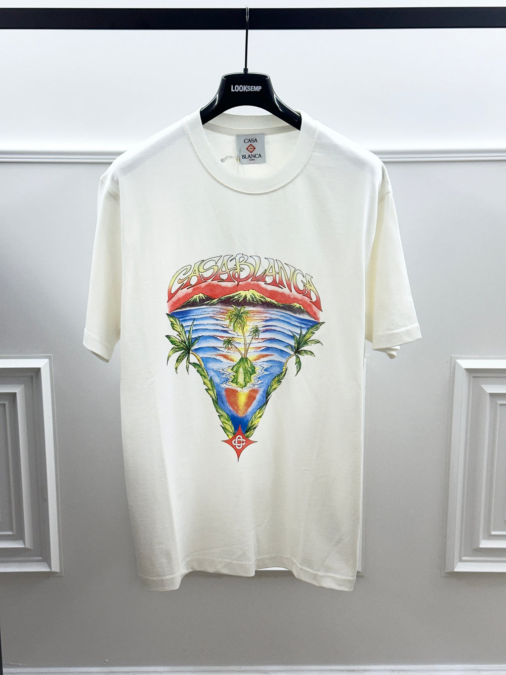T-shirt Casablanca Sunset Graphic White