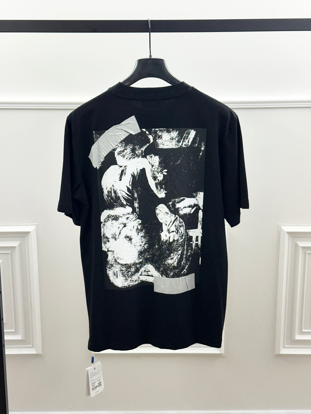 OFF-WHITE™ Tape Arrows Graphic T-Shirt Black White Limited Edition