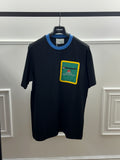 T-shirt Casablanca Pocket Logo Black/Blue
