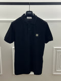 Stone Island Polo Patch Logo Black