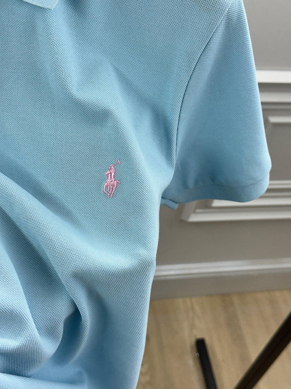 POLO RALPH LAUREN™ Classic Polo Shirt Sky Blue Pink Logo Edition