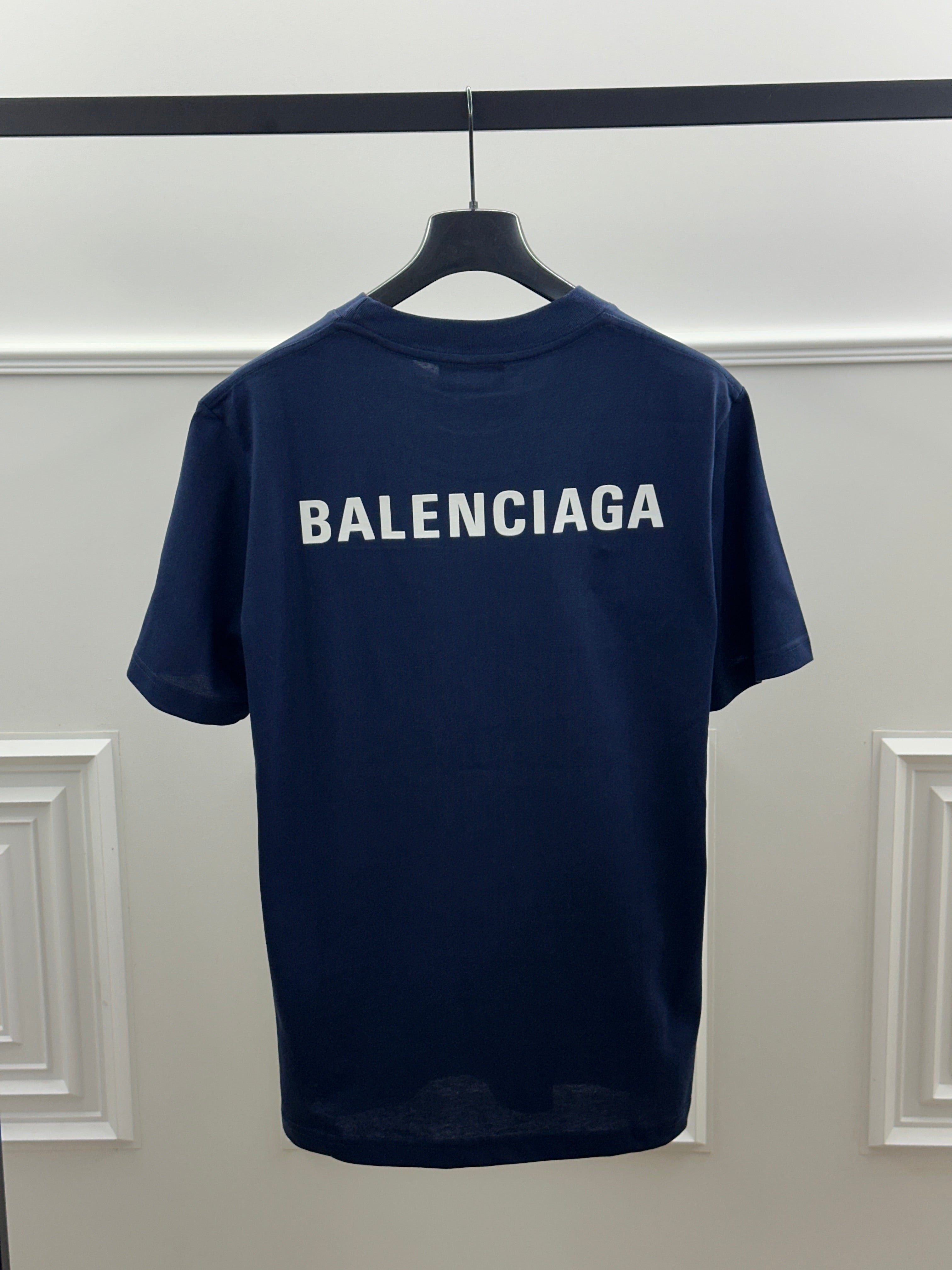 BALENCIAGA T-Shirt Logo Navy