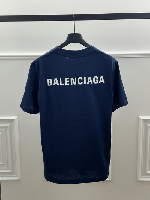 BALENCIAGA T-Shirt Logo Navy