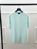 Balenciaga T-Shirt Logo Back Print Verde Acqua Oversize