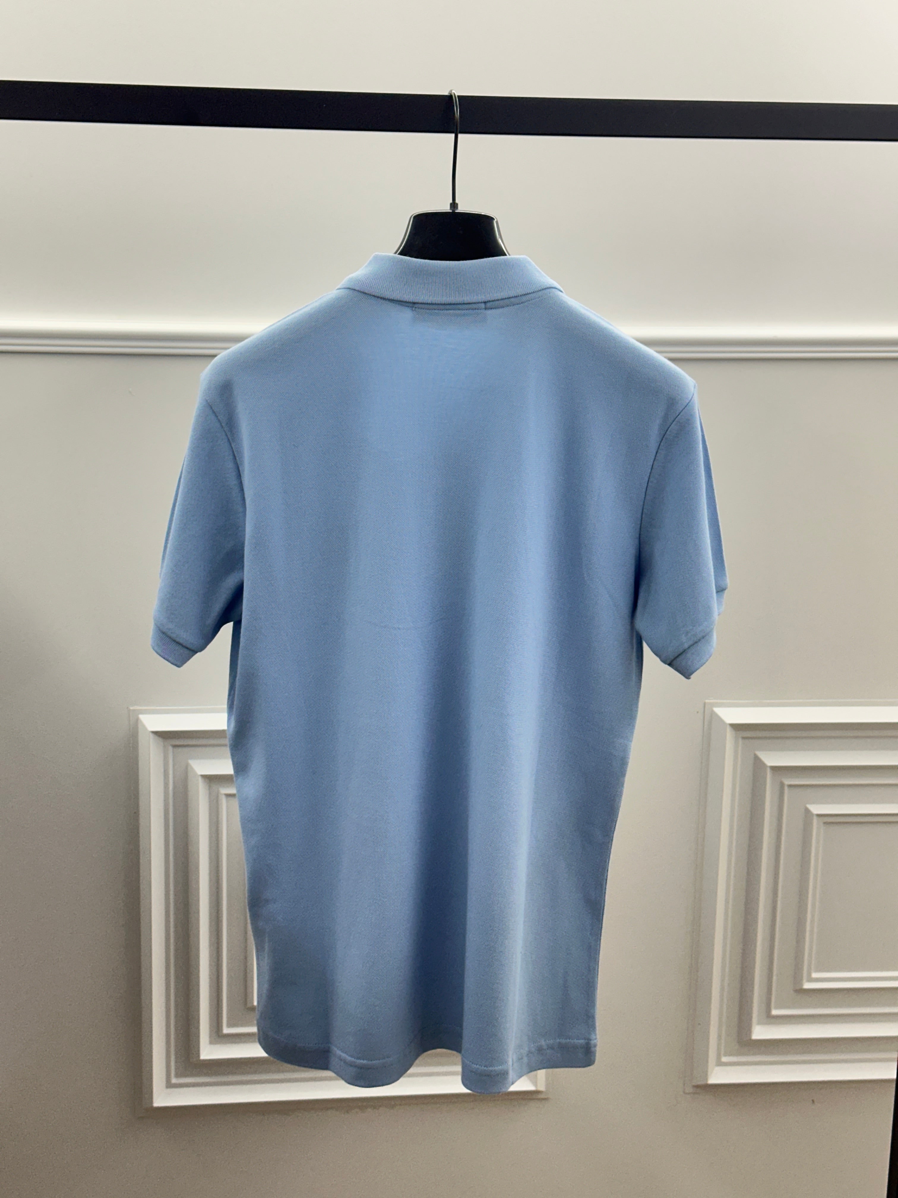 Stone Island Polo Logo Patch Celeste