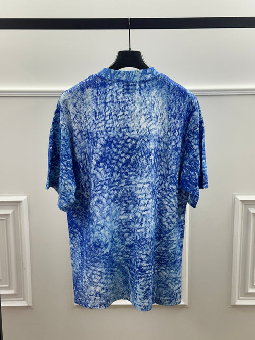 Balenciaga x NBA T-Shirt Blue Pattern Oversize